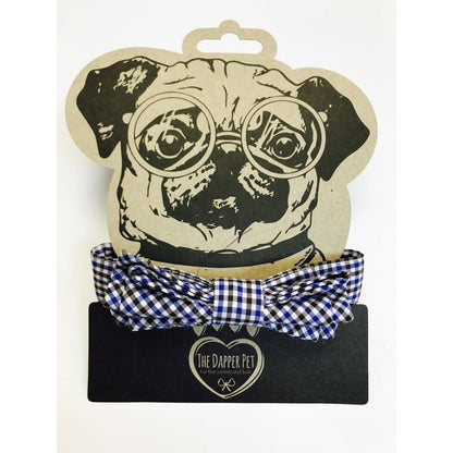 The Dapper Pet Checkered Bow Tie Colllar - Pet Bound Co.