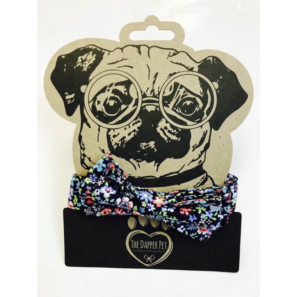 The Dapper Pet Floral Bow Tie Collar - Pet Bound Co.